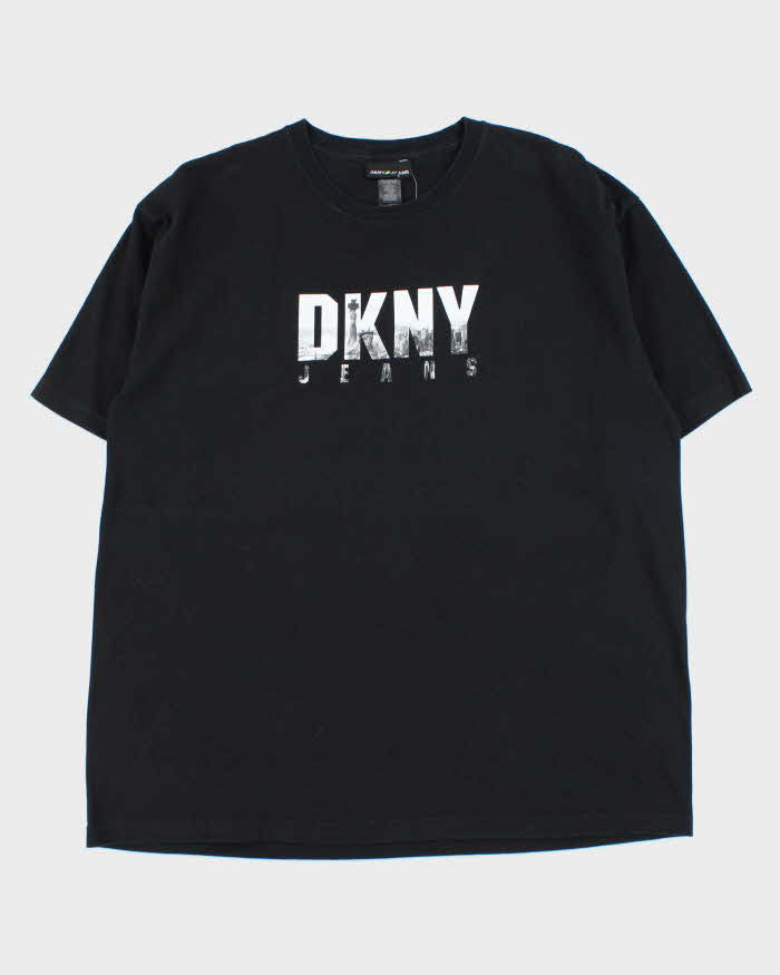 Vintage Y2K 00s DKNY Jeans Spell Out NYC Heavyweight Crewneck T-Shirt - XL
