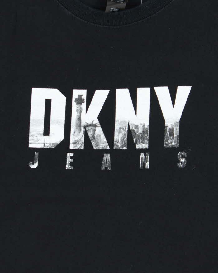 Vintage Y2K 00s DKNY Jeans Spell Out NYC Heavyweight Crewneck T-Shirt - XL