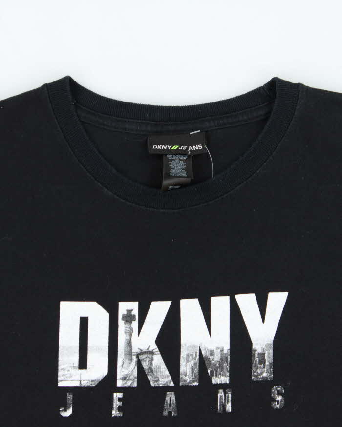 Vintage Y2K 00s DKNY Jeans Spell Out NYC Heavyweight Crewneck T-Shirt - XL
