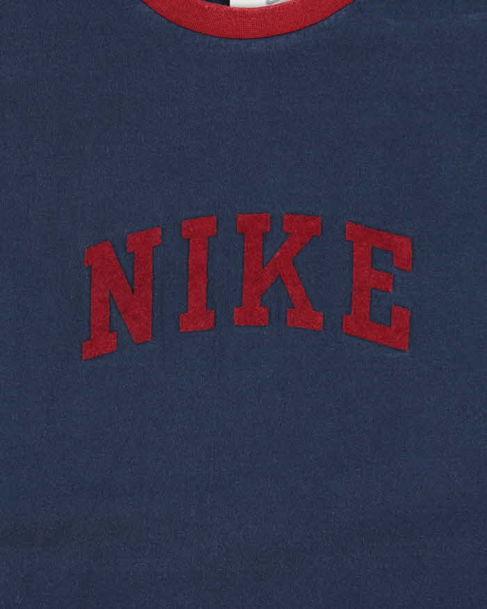 Vintage Y2K 00s Nike Felt Spell Out Crewneck T-Shirt - XL