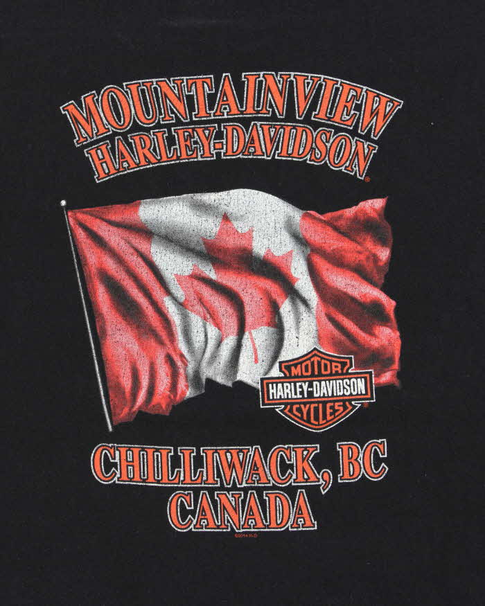 Vintage Harley Davidson Mountainview Chilliwack Crewneck T-Shirt - L