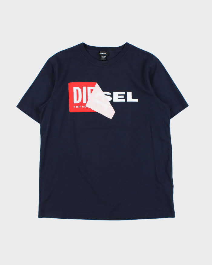 Vintage Diesel Peel Spell Out Crewneck T-Shirt - S