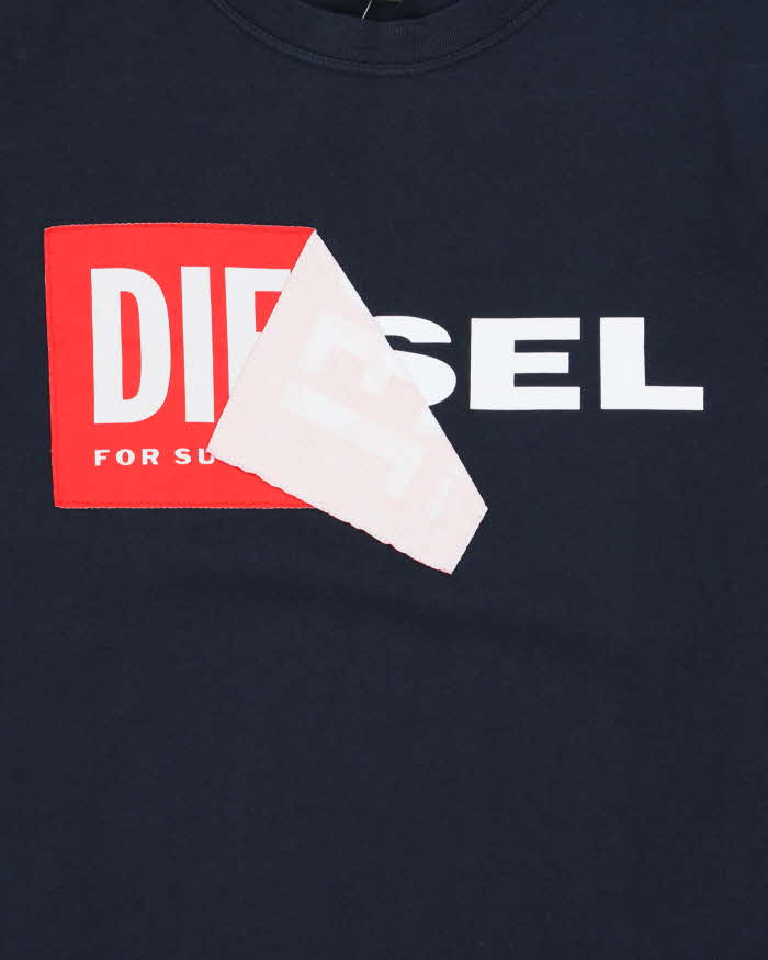 Vintage Diesel Peel Spell Out Crewneck T-Shirt - S