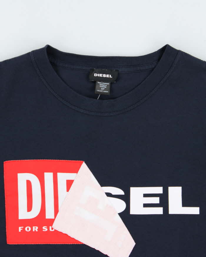 Vintage Diesel Peel Spell Out Crewneck T-Shirt - S