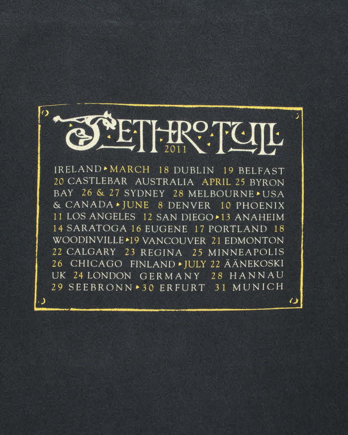 Vintage 2011 Jethro Tull Tour Alstyle Crewneck T-Shirt - XL