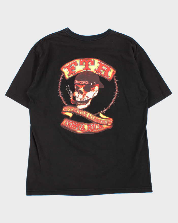 Vintage Y2K 00s FTR Graphic Heavyweight Crewneck Biker T-Shirt - XL