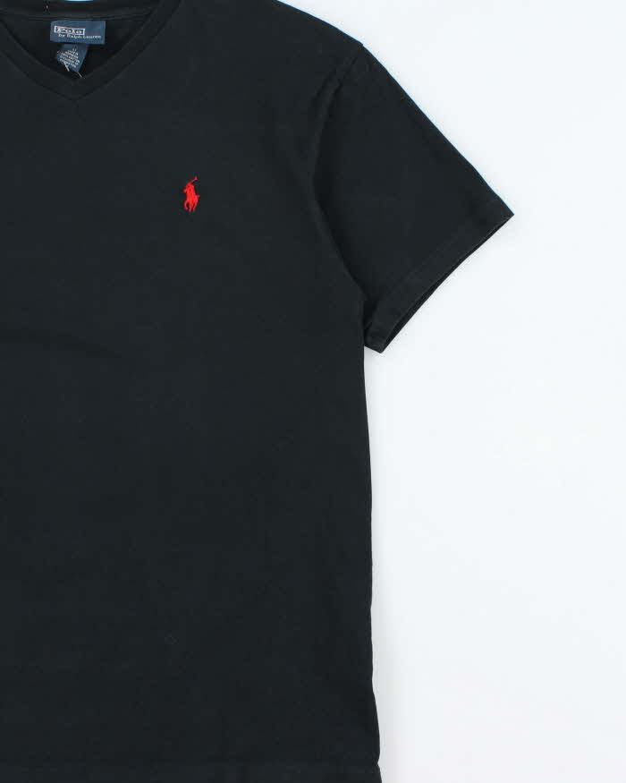 Vintage 1990s Polo Ralph Lauren Single Stitch V-neck T-shirt - M