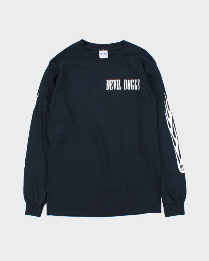 Vintage Devil Doggs Graphic Crewneck Long Sleeve T-shirt - S