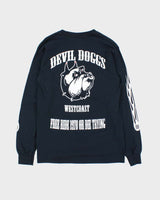 Vintage Devil Doggs Graphic Crewneck Long Sleeve T-shirt - S