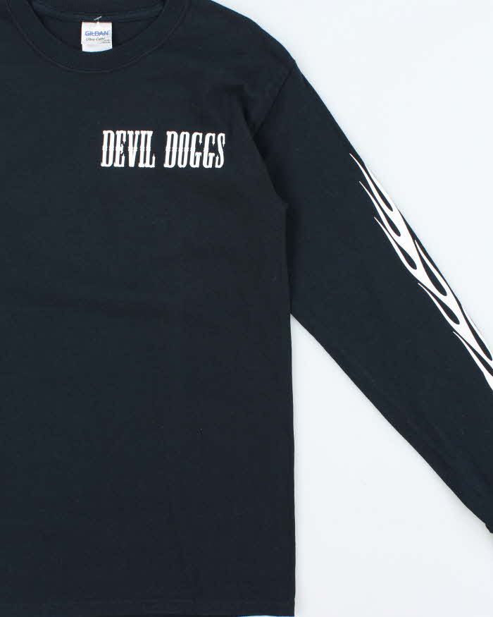 Vintage Devil Doggs Graphic Crewneck Long Sleeve T-shirt - S