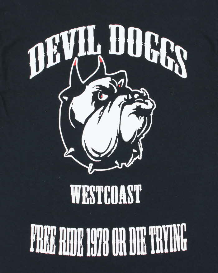 Vintage Devil Doggs Graphic Crewneck Long Sleeve T-shirt - S