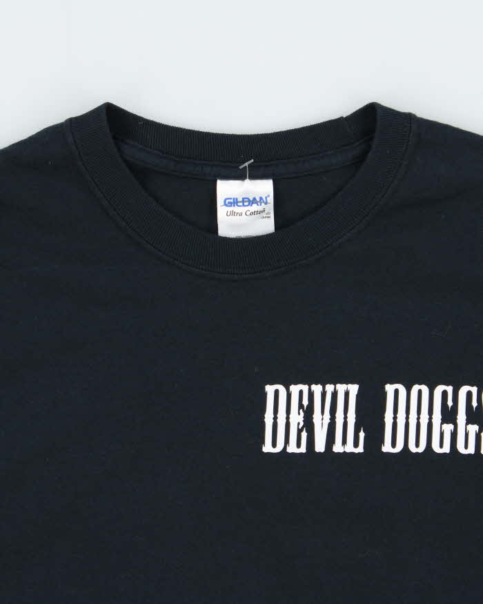 Vintage Devil Doggs Graphic Crewneck Long Sleeve T-shirt - S