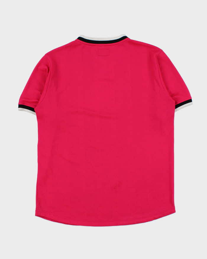 Vintage Stussy Hot Pink Repeat Logo Jersey - L