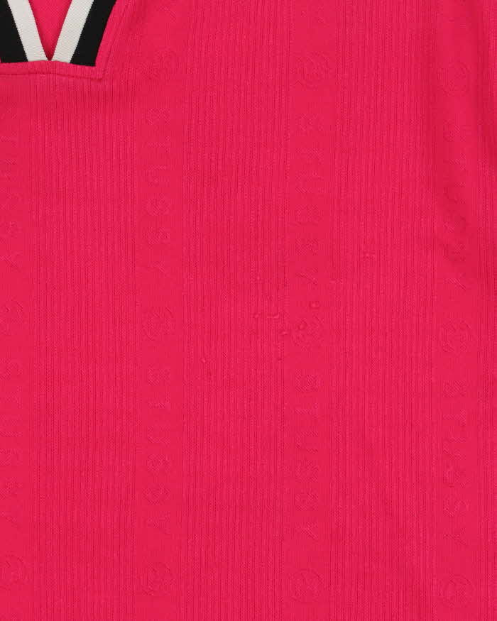 Vintage Stussy Hot Pink Repeat Logo Jersey - L