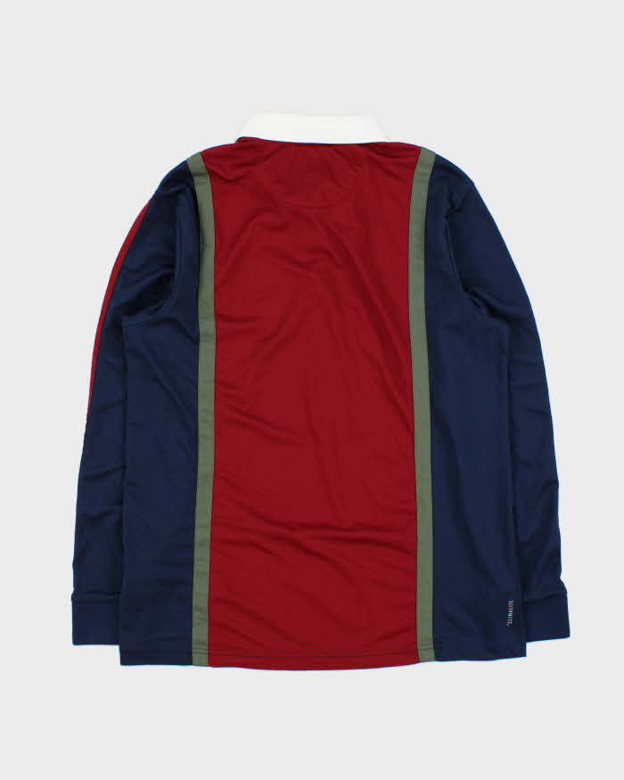 Vintage Adidas Originals Skateboarding Striped Long Sleeve Polo Shirt - L