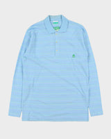 DSWT Vintage 1980s Benetton Striped Tennis Long Sleeve Polo Shirt - L