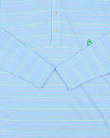 DSWT Vintage 1980s Benetton Striped Tennis Long Sleeve Polo Shirt - L