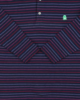 DSWT Vintage 1980s Benetton Striped Tennis Long Sleeve Polo Shirt - M