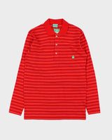 DSWT Vintage 1980s Benetton Striped Tennis Long Sleeve Polo Shirt - M