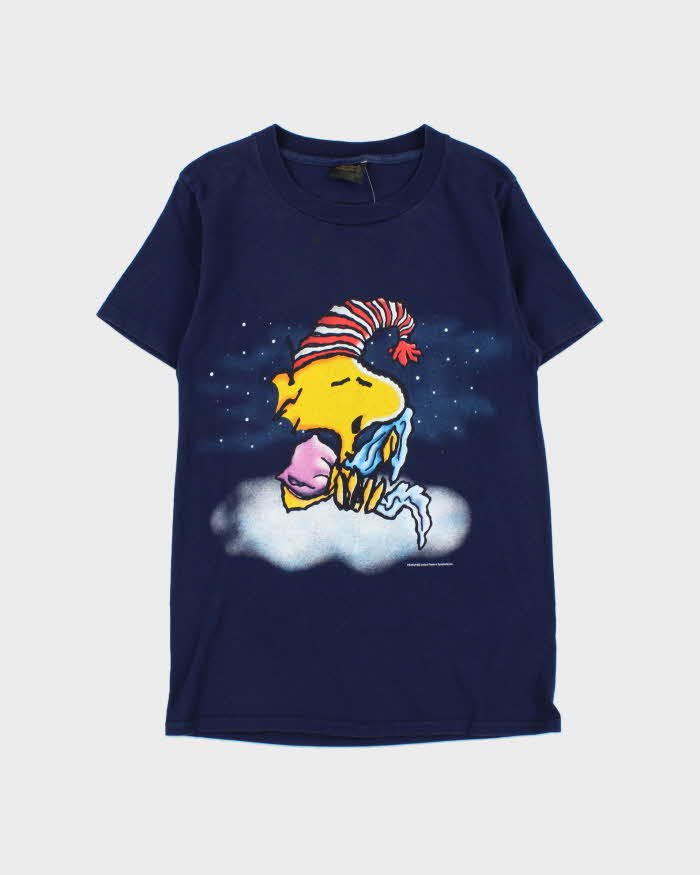 Vintage 1980s Peanuts Sleepy Snoopy Single Stitch Crewneck T-Shirt - S