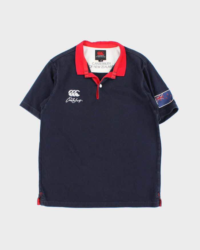 Vintage Y2K 00s Canterbury New Zealand RFC Short Sleeve Rugby Shirt - M