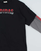 Vintage 00s Adidas Layered Long Sleeve T-shirt - XL