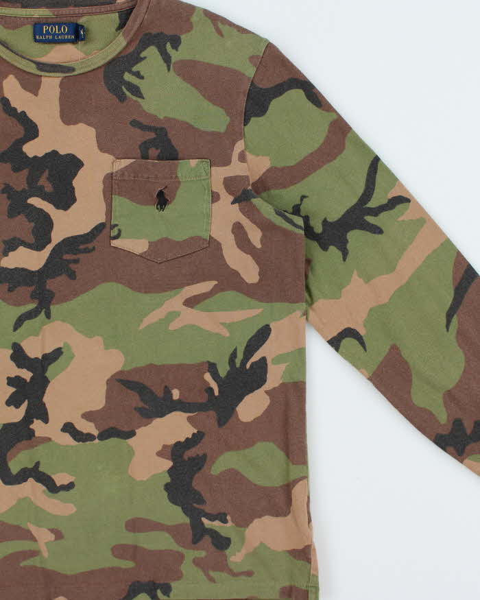 Vintage Ralph Lauren Camouflage Long Sleeve T-shirt - M