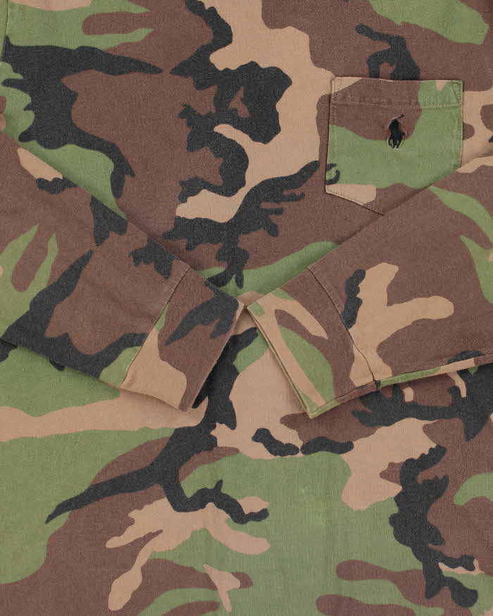 Vintage Ralph Lauren Camouflage Long Sleeve T-shirt - M