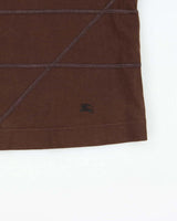 Vintage Y2K 00s Burberry Embroidered Stretch Cotton Crewneck T-Shirt - XS
