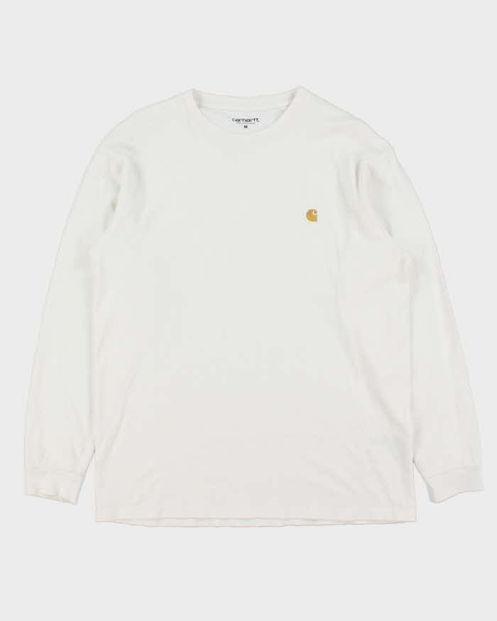 Vintage Carhartt Embroidered Logo Long Sleeve Crewneck T-Shirt - M