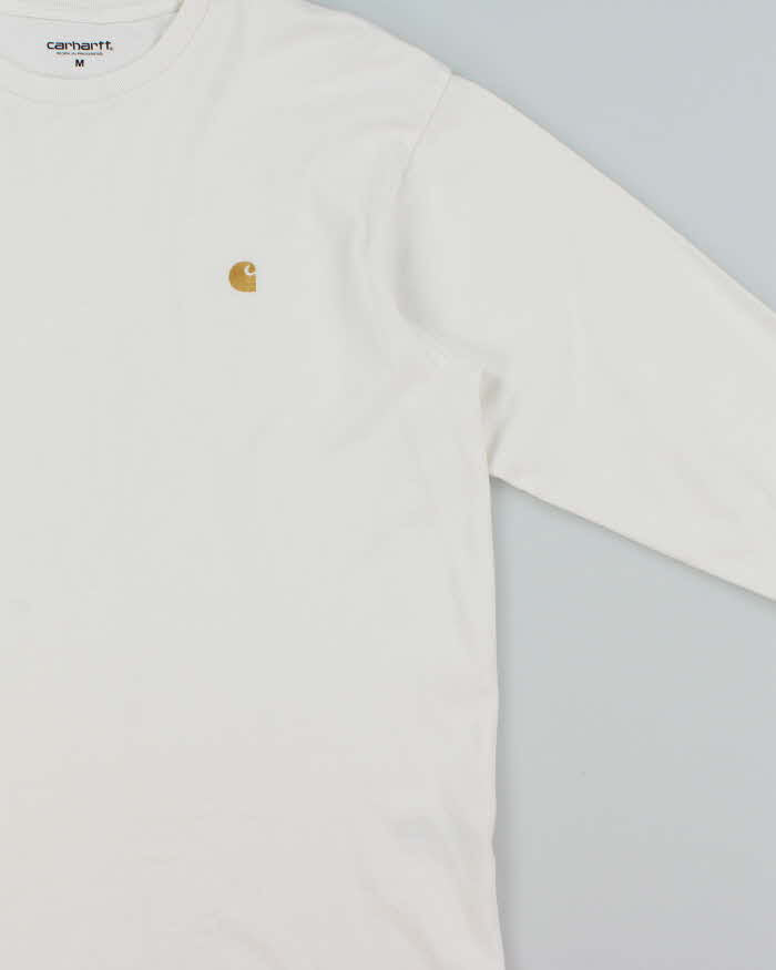 Vintage Carhartt Embroidered Logo Long Sleeve Crewneck T-Shirt - M