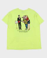 Vintage 1990s Cadillac Single Stitch Bob Boor Productions Volt Green Crewneck T-Shirt - XL