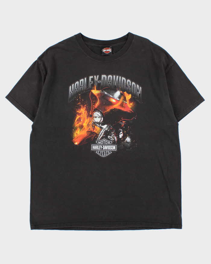 Vintage Harley Davidson Mississauga Flame Crewneck T-Shirt - XL