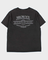Vintage Harley Davidson Mississauga Flame Crewneck T-Shirt - XL