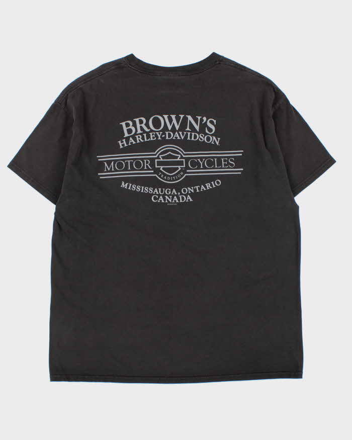 Vintage Harley Davidson Mississauga Flame Crewneck T-Shirt - XL
