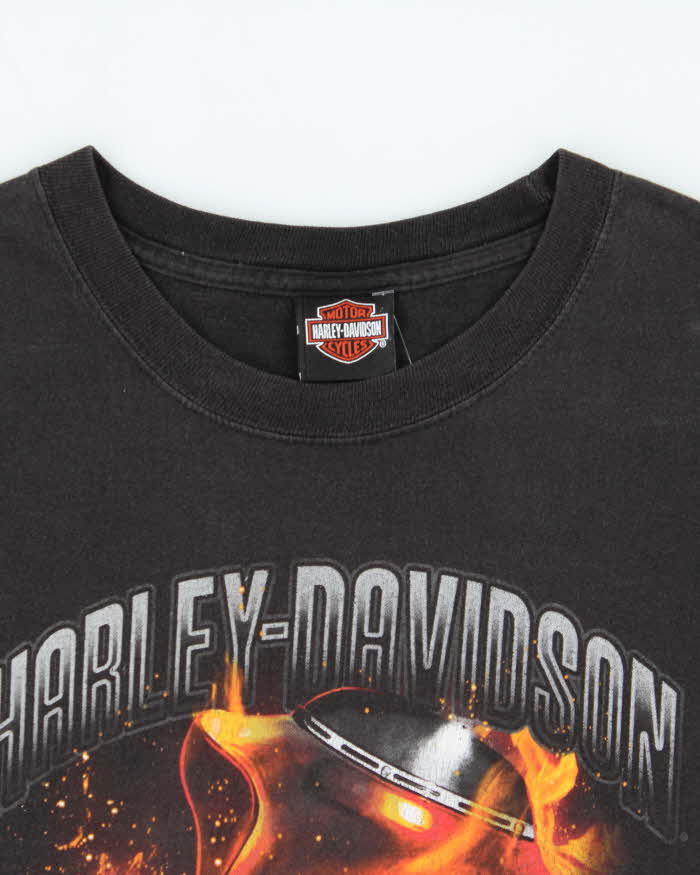 Vintage Harley Davidson Mississauga Flame Crewneck T-Shirt - XL