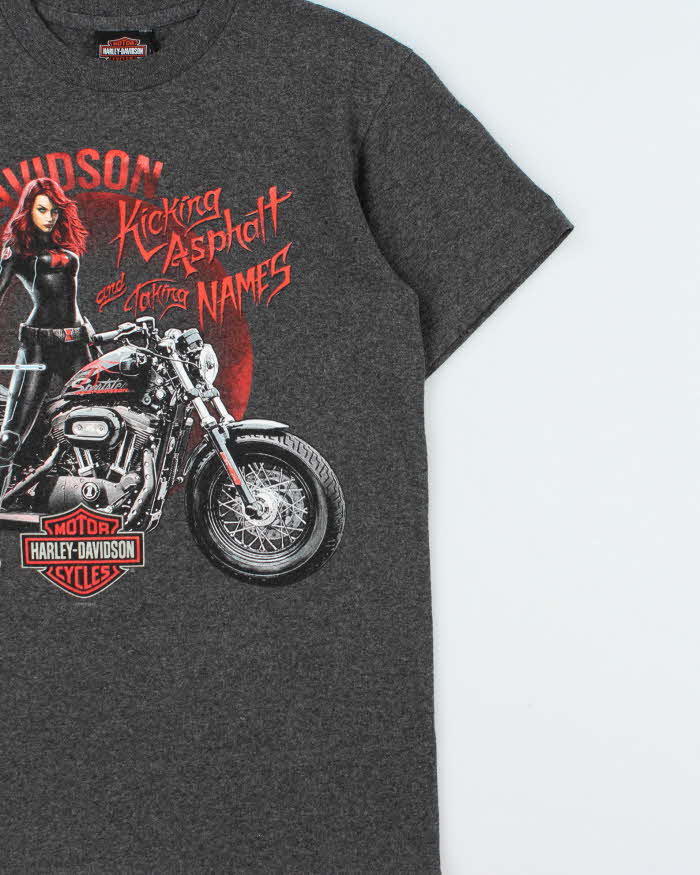 Vintage Harley Davidson x Marvel Edmonton Alberta Crewneck T-Shirt - S