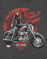 Vintage Harley Davidson x Marvel Edmonton Alberta Crewneck T-Shirt - S