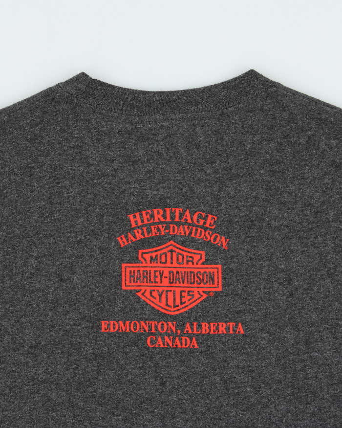 Vintage Harley Davidson x Marvel Edmonton Alberta Crewneck T-Shirt - S