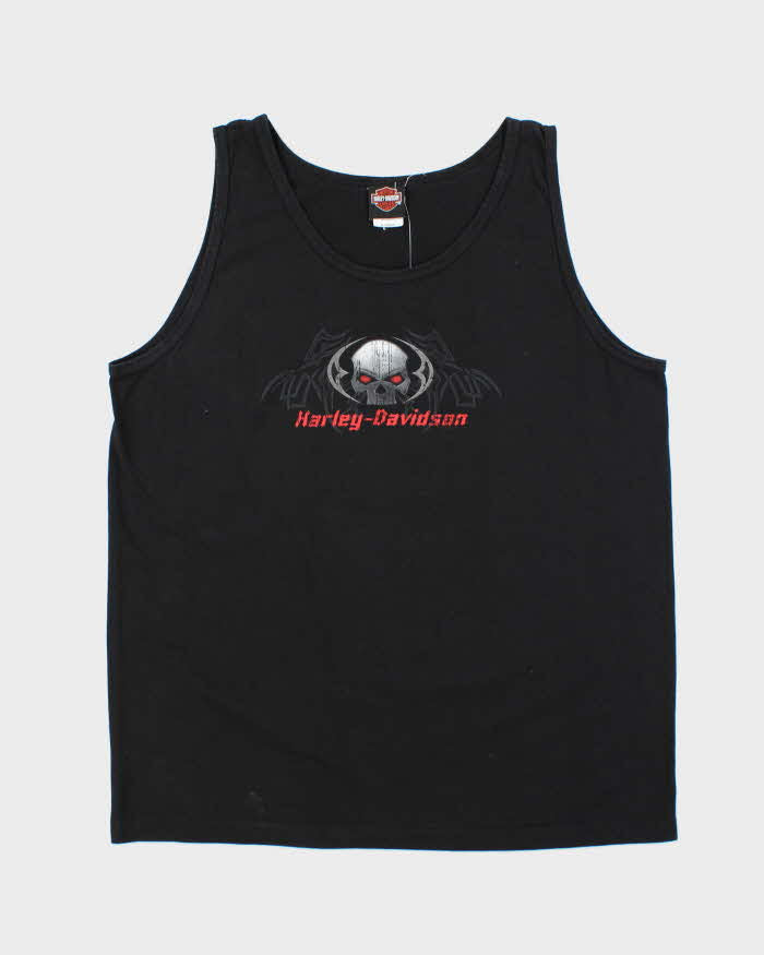 Vintage Y2K 00s Harley Davidson Skull Hollywood California Vest - XL