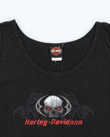 Vintage Y2K 00s Harley Davidson Skull Hollywood California Vest - XL