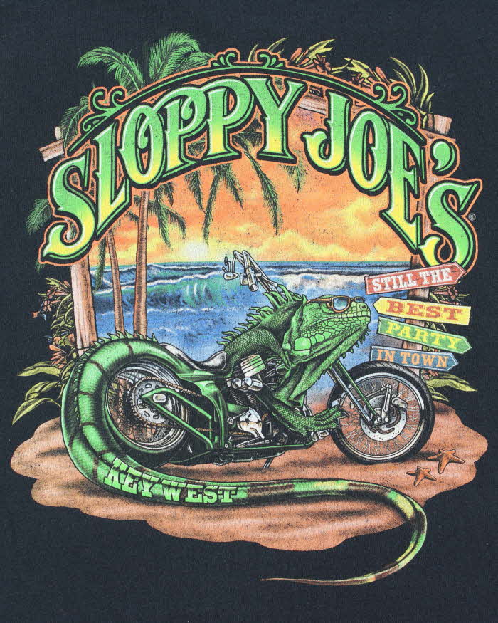 Vintage Y2K 00s Sloppy Joe's Key West Gildan Ultra Crewneck T-Shirt - L