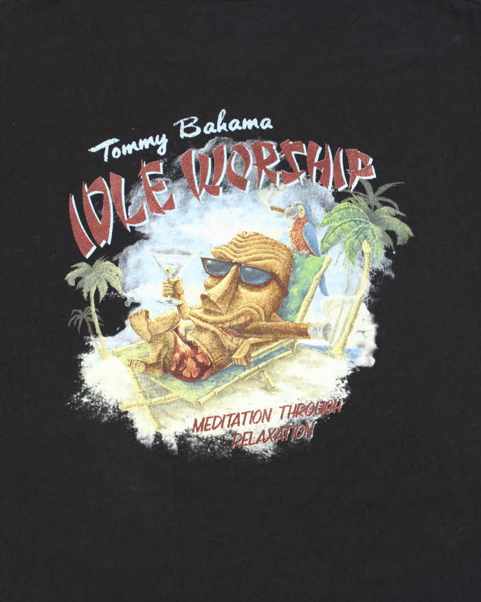 Vintage Tommy Bahama Idle Worship Graphic Crewneck T-Shirt - M