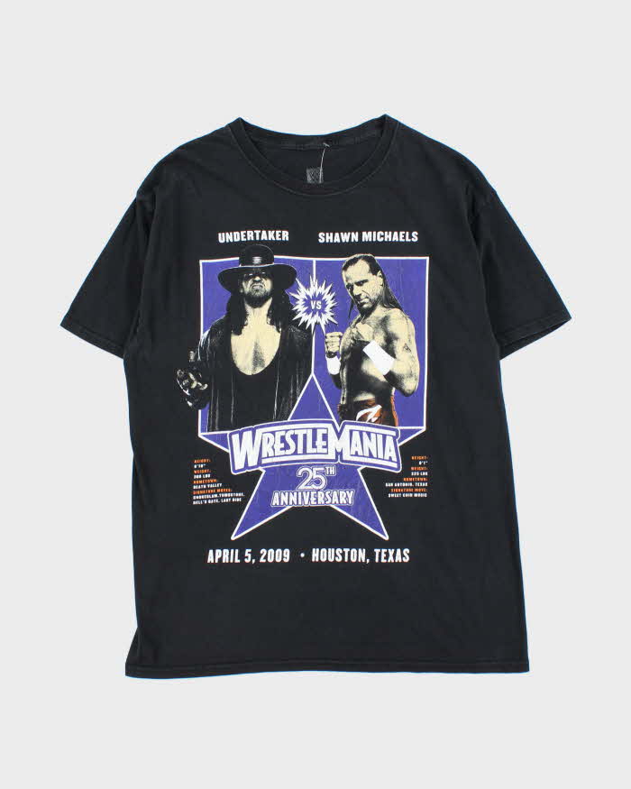 Vintage Y2K 2009 WWE Wrestle Mania 25th Anniversary Crewneck T-Shirt - L