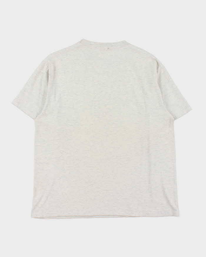 Vintage 1991 NHL x Looney Tunes San Jose Sharks Grey Marl Single Stitch Made In USA Crewneck T-Shirt - L