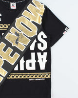 Vintage Aape By A Bathing Aape Gold 'Aape Now' Graphic Crewneck T-Shirt - M