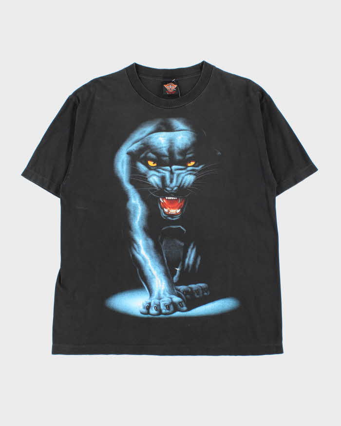 Vintage 1990s Rock Eagle Panther Single Stitch Crewneck T-Shirt - L