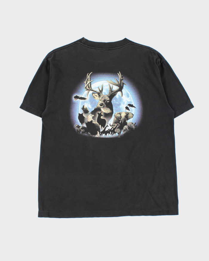 Vintage 1990s Rock Eagle Panther Single Stitch Crewneck T-Shirt - L