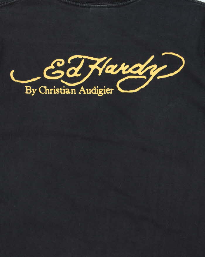 Vintage Y2K 00s Ed Hardy Tiger Crewneck T-Shirt - M