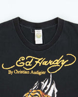 Vintage Y2K 00s Ed Hardy Tiger Crewneck T-Shirt - M